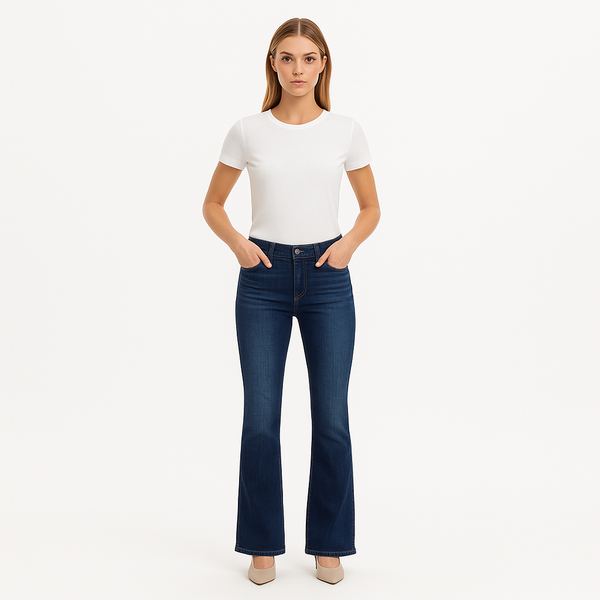 Pantalon Le Crop Mini Boot Biodegradable - Terre