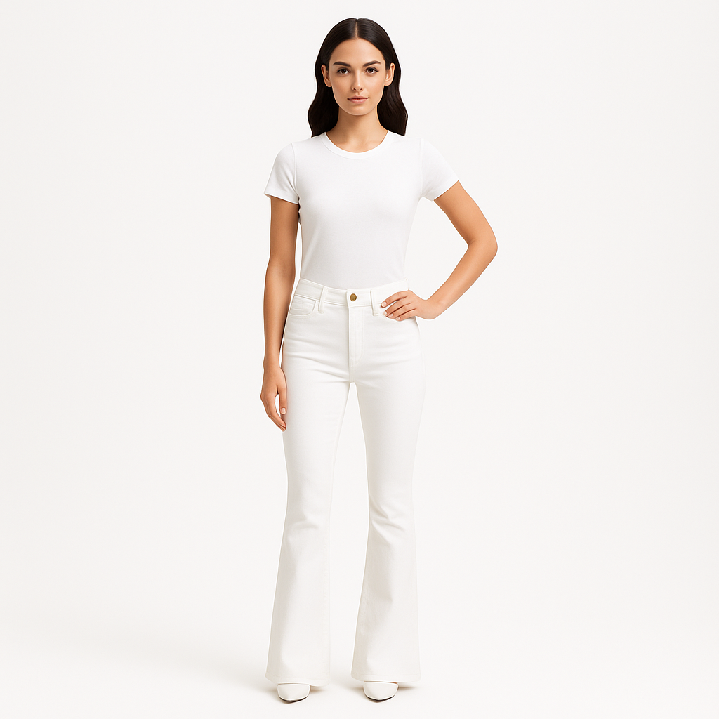 Pantalon Le High Flare Jean - Blanc