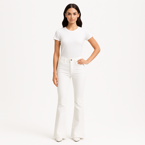 Pantalon Le High Flare Jean - Blanc