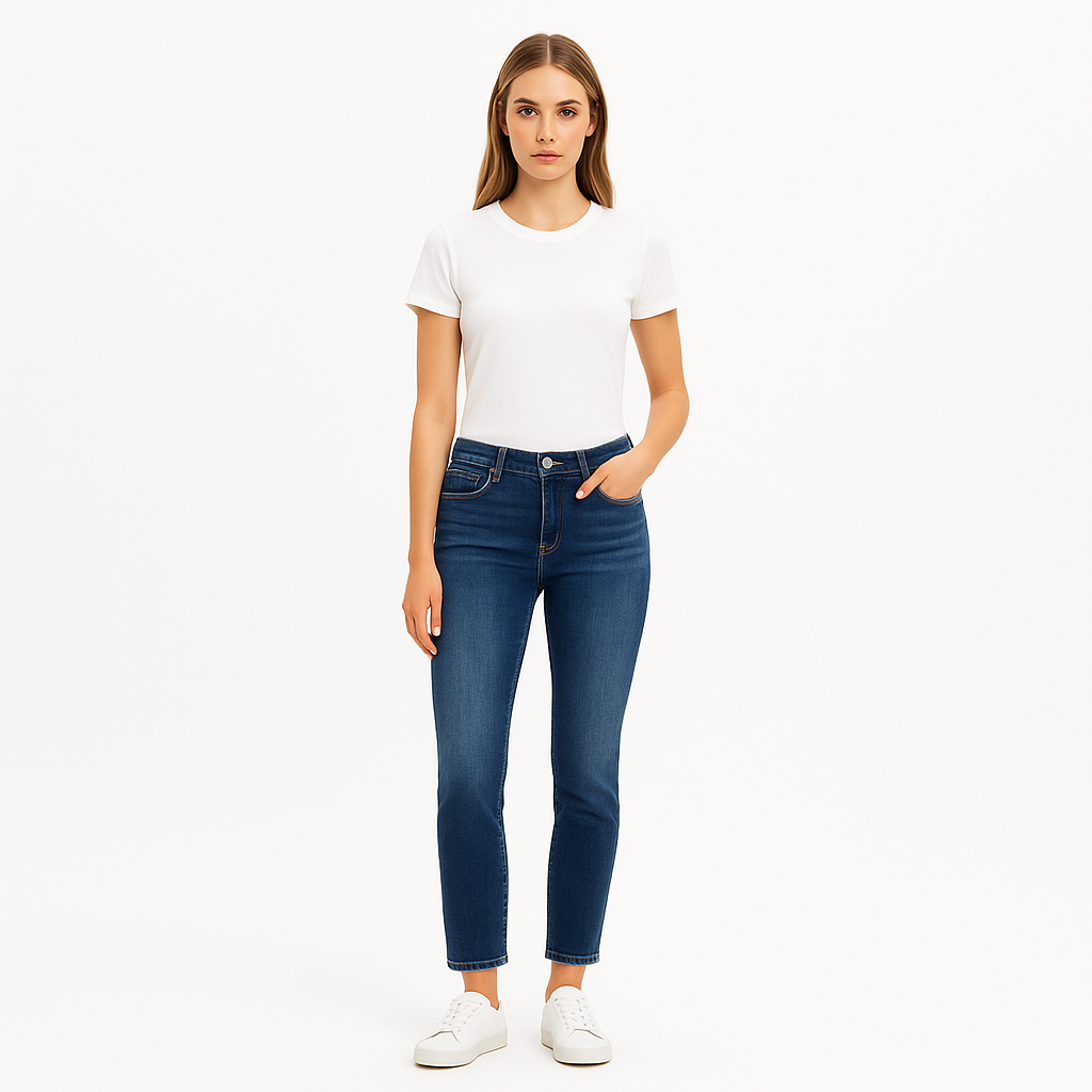 Pantalon Le High Skinny Crop Degradable - Terre