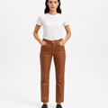 Pantalon Le High Straight Coated - Latte