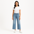 Pantalon Le Jane Wide Crop - Calm Waters Chew