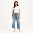 Pantalon Le Jane Wide Crop - Calm Waters Chew