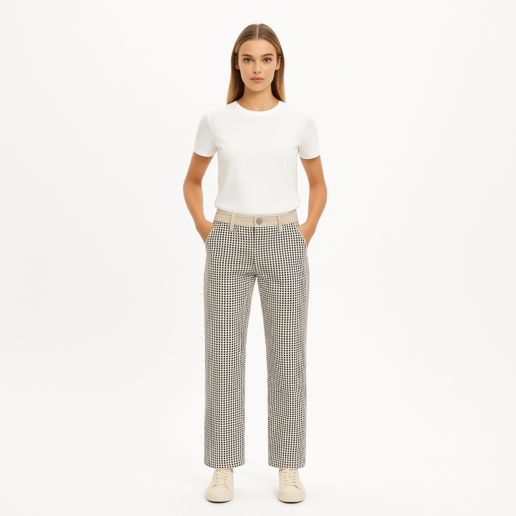 Pantalon Le Jane Studded - Studded Ivory