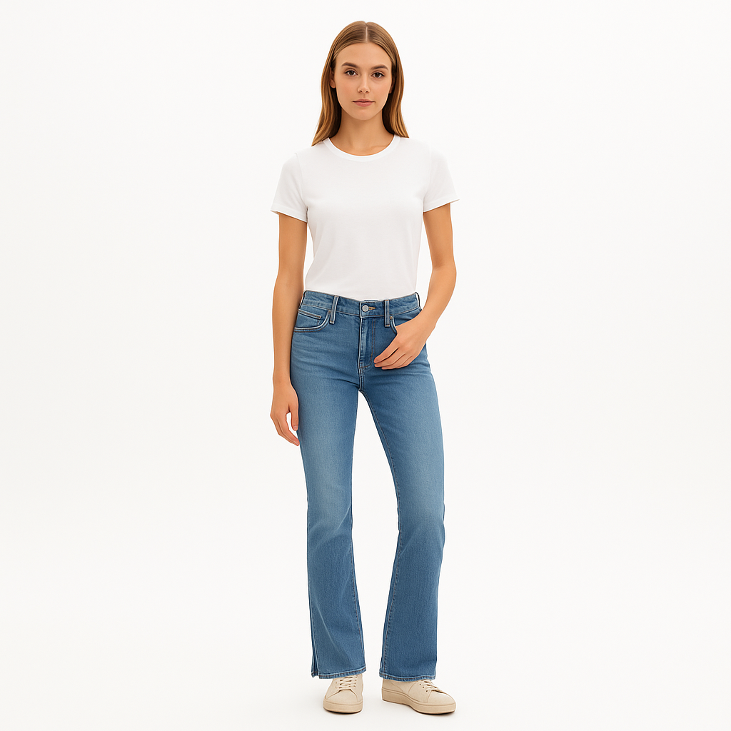 Pantalon Le Mini Boot Raw Slit - Galeston