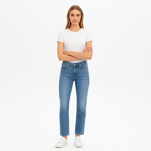 Pantalon Le High Straight Degradable - Aura