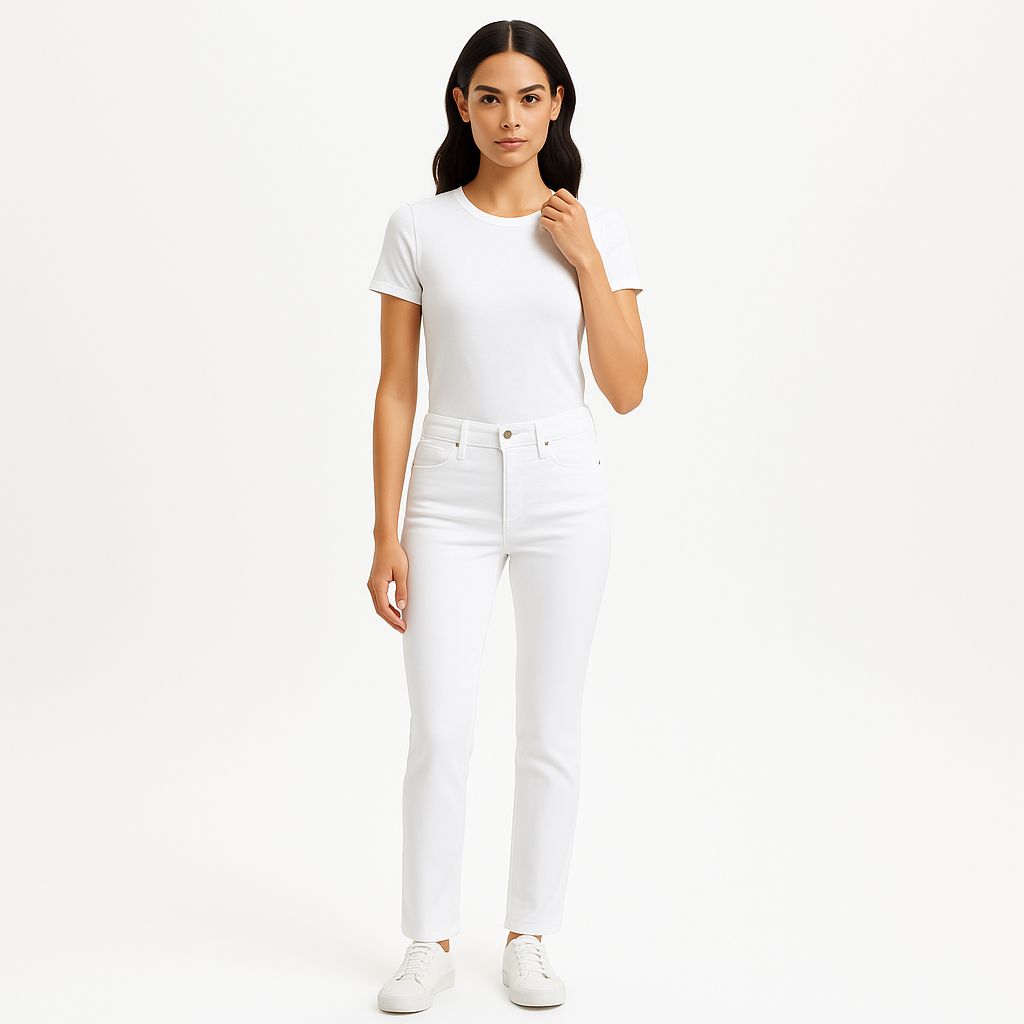 Pantalon Le High Straight Jean - Blanc
