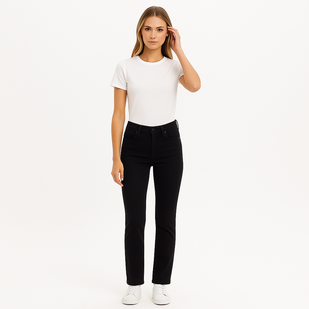 Pantalon Le High Straight - Film Noir