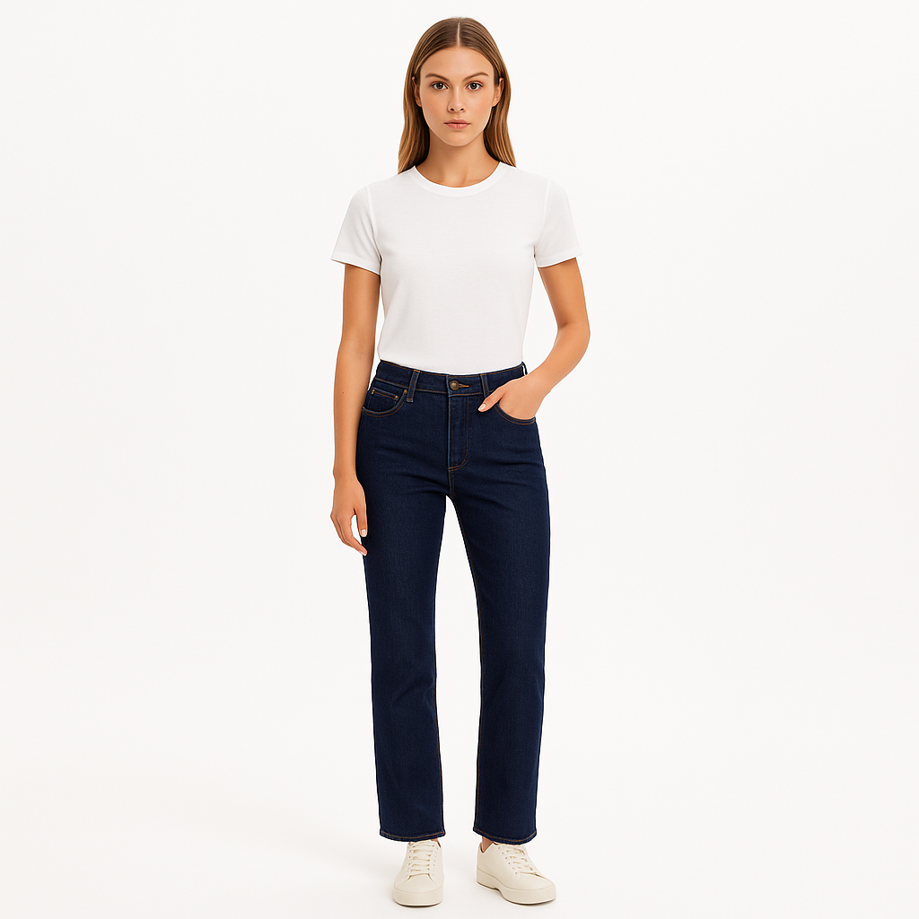 Pantalon Le High Straight Raw Edge - Bronx