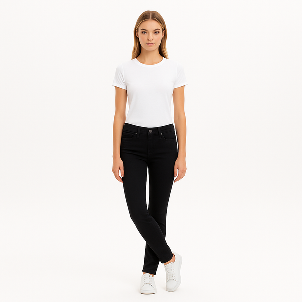 Pantalon Low Rise Skinny - Film Noir