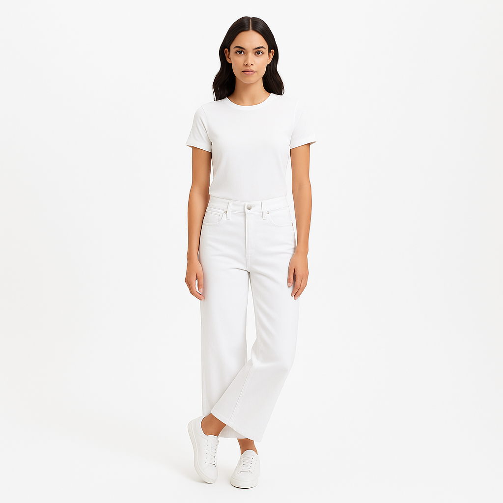Pantalon Le Slim Palazzo - White