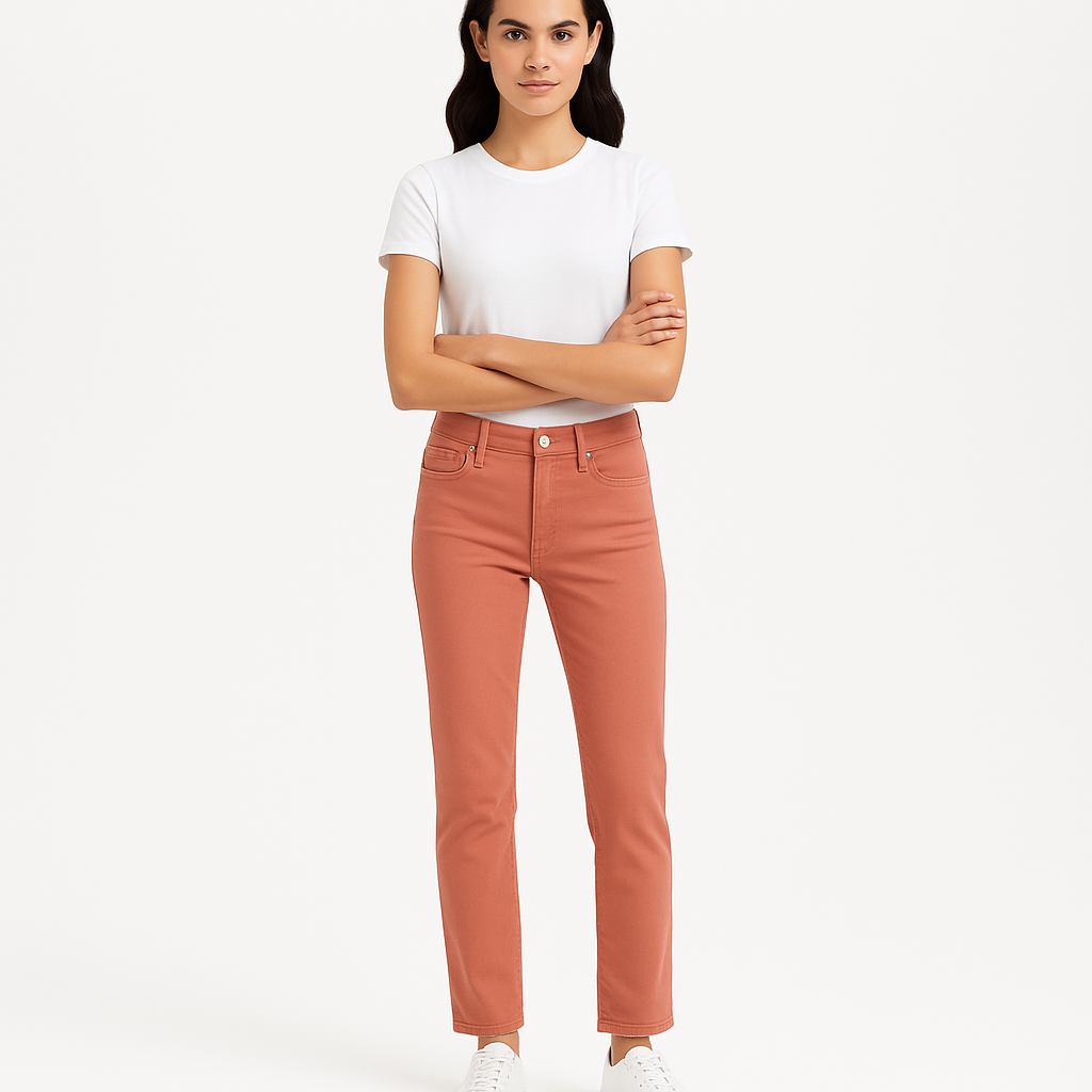 Pantalon Le Sylvie Crop - Terracotta