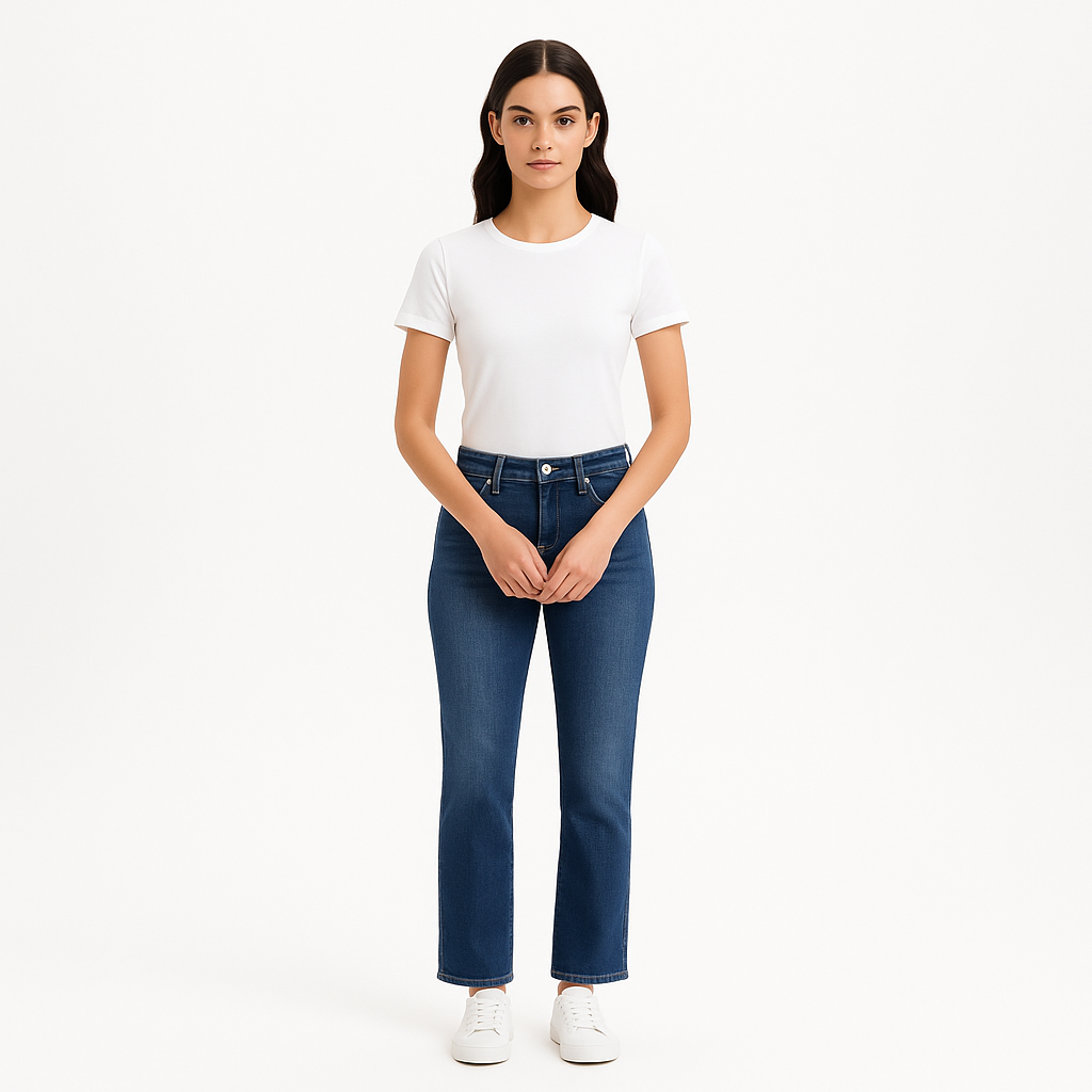 Pantalon Le Sylvie Crop Twisted Seam Clean Font - Decades Blue
