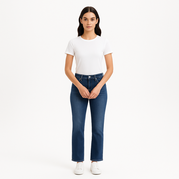 Pantalon Le Sylvie Crop Twisted Seam Clean Font - Decades Blue
