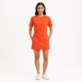 Robe Draped Knit Mini - Red Orange