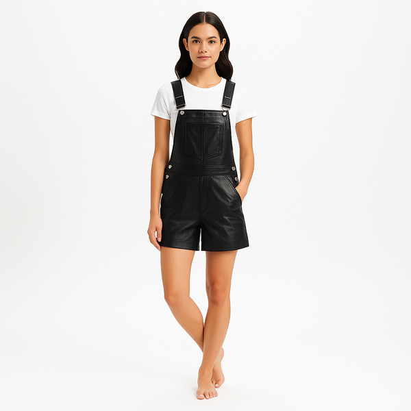 Short Leatherall - Noir