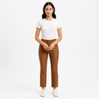 Pantalon Le Crop Mini Boot - Tobacco