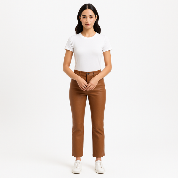Pantalon Le Crop Mini Boot - Tobacco