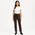 Pantalon Highntight Leather Taper - Americano