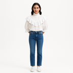 Top Ruffle Flounce - Blanc