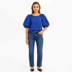 Top Gathered Seam - Cornflower Blue
