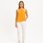 Top Draped Halter - Kumquat
