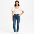 Top Puff Sleeve Uneck - Off White
