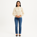 Top Lace Vneck - Bone