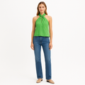 Top Twist Neck Halter - Bright Peridot