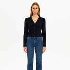 Cardigan Button Front - Navy