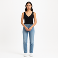 Top Button Down Tank - Noir