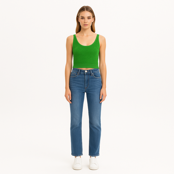 Top Crochet Tank - Bright Peridot