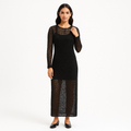 Robe Beaded Crochet - Noir