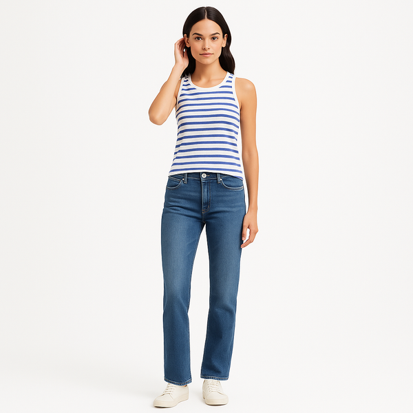 Top Ringer Tank - Ultramarine Multi