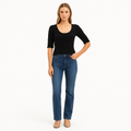 Top Smocked Ss Knit - Noir