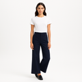 Pantalon Le Crop Palazzo - Navy
