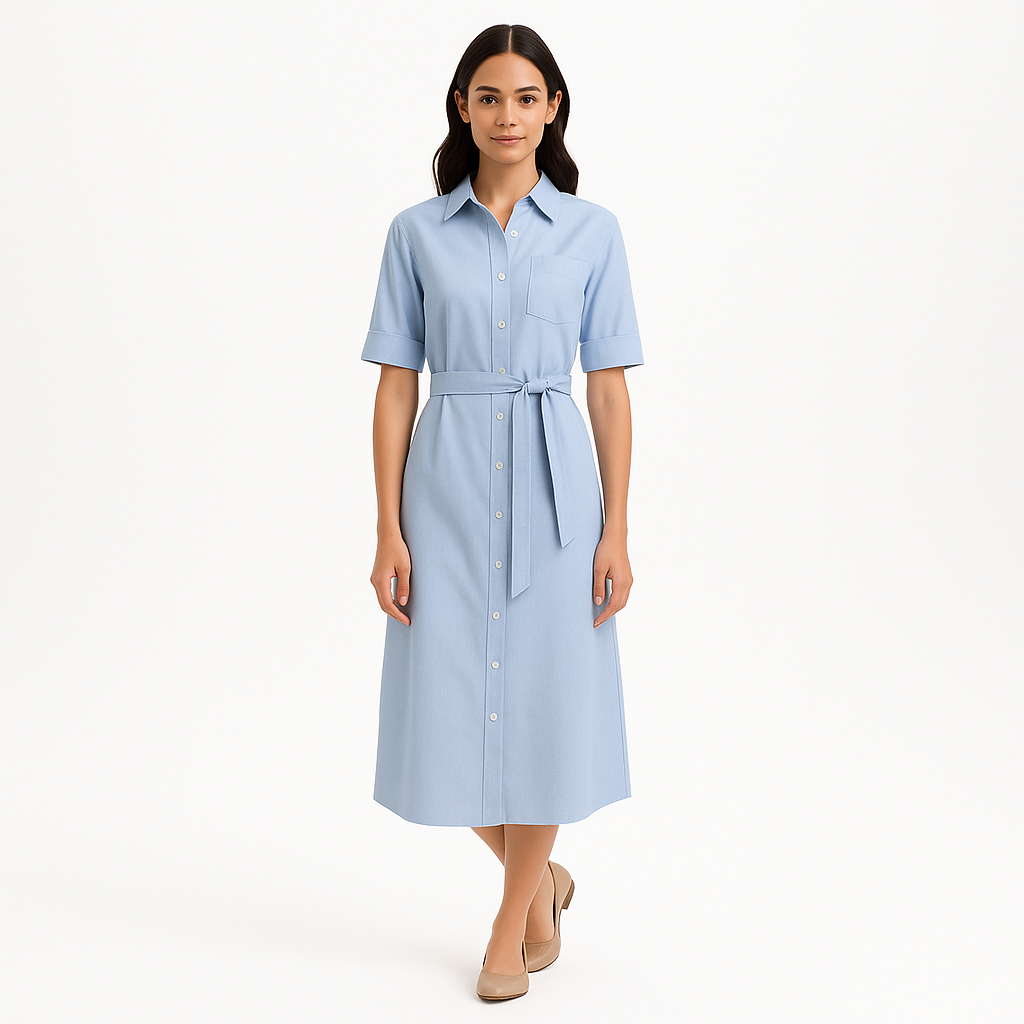 Robe 70S Ss Shirt - Oxford Blue