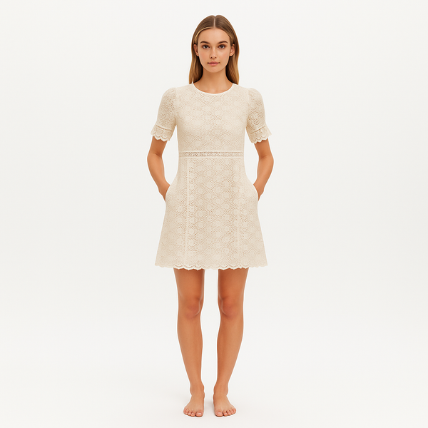 Robe Lace Mini - Bone