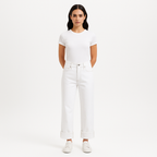 Pantalon Oversized Detail Denim - Rumpled Blanc