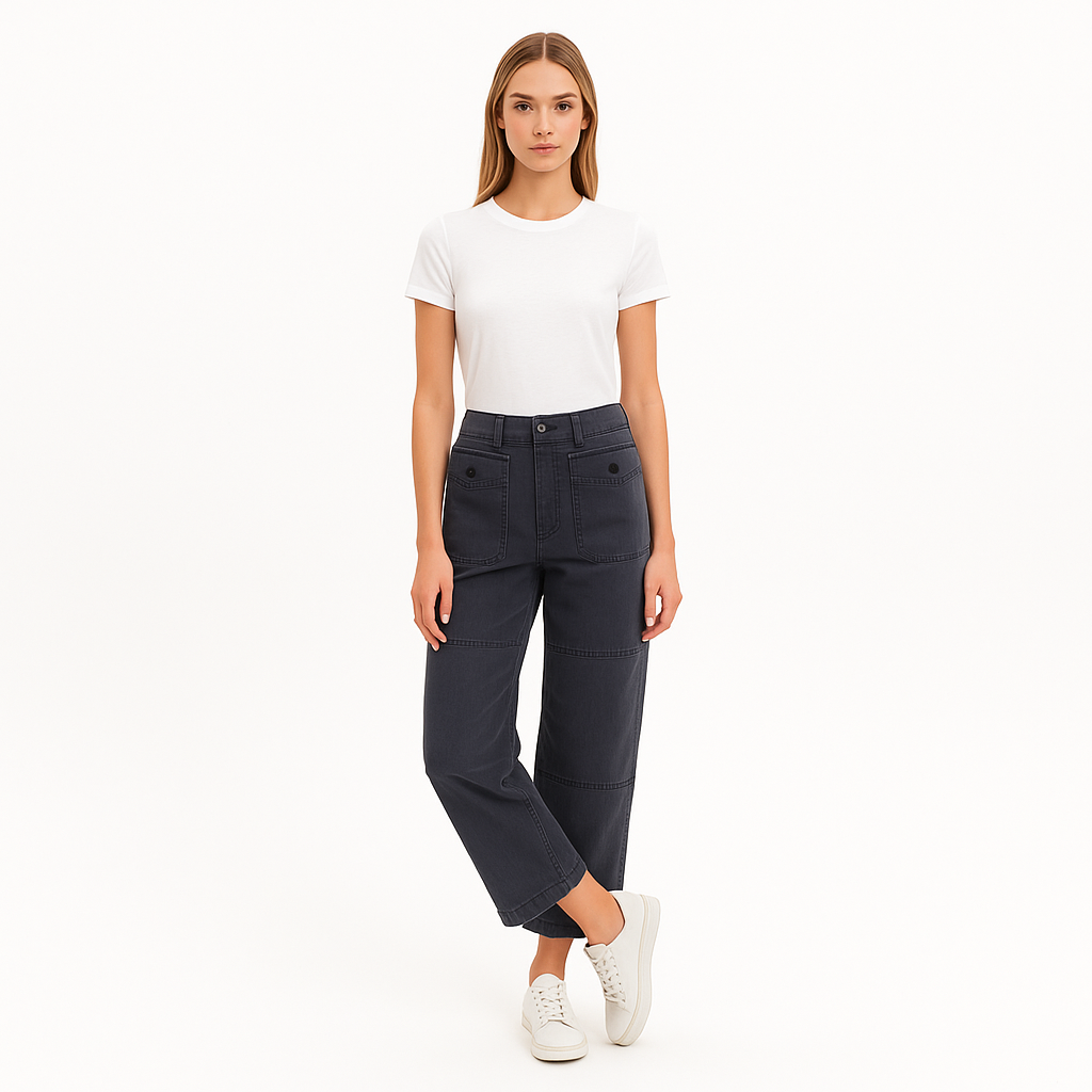 Pantalon Oversized Pocket Utility - Washed Navy