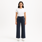 Pantalon The 70S Patch Pocket Crop Straight - Washed Navy
