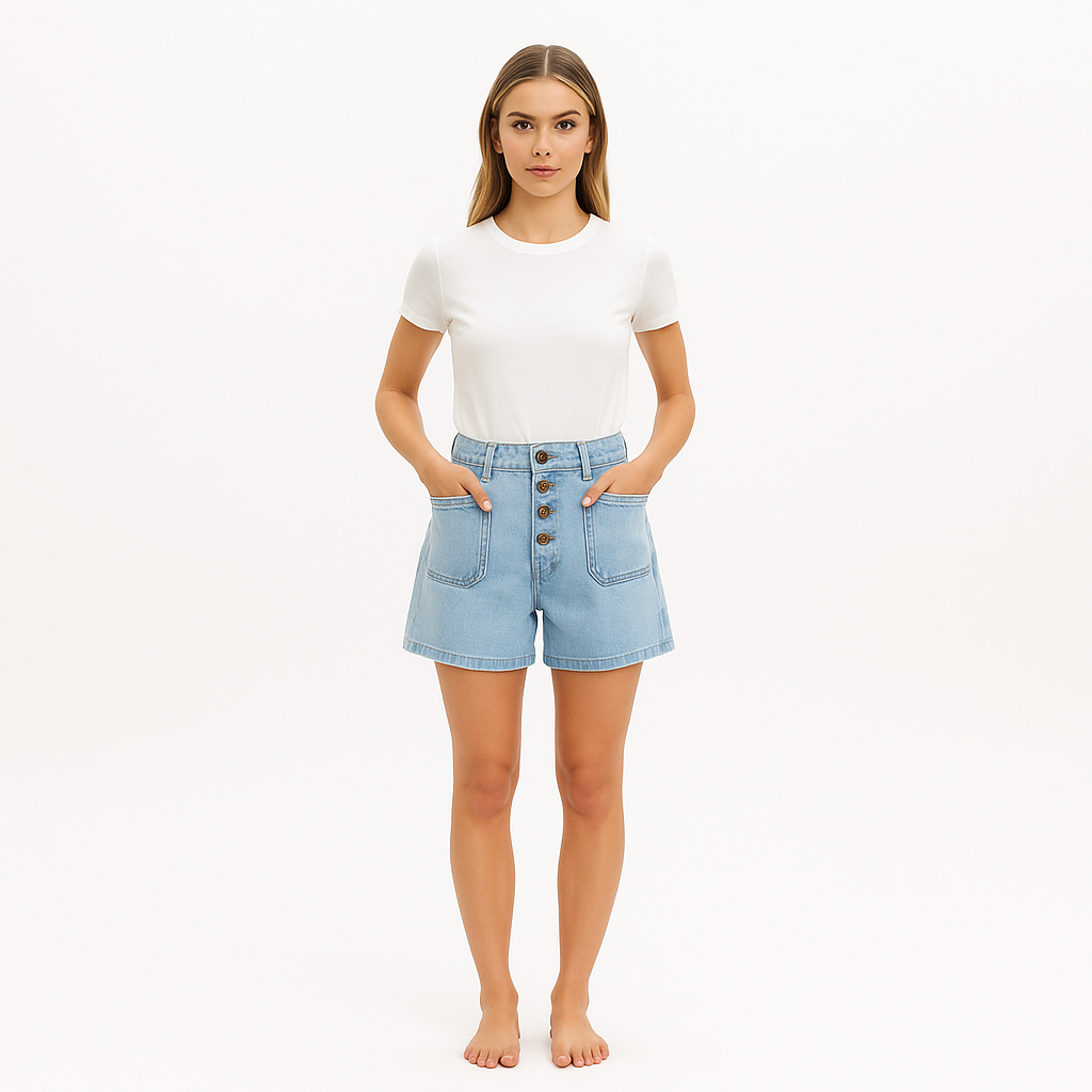 Short Le Bardot Exposed Button - Trevi