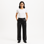 Pantalon Relaxed Leather - Black