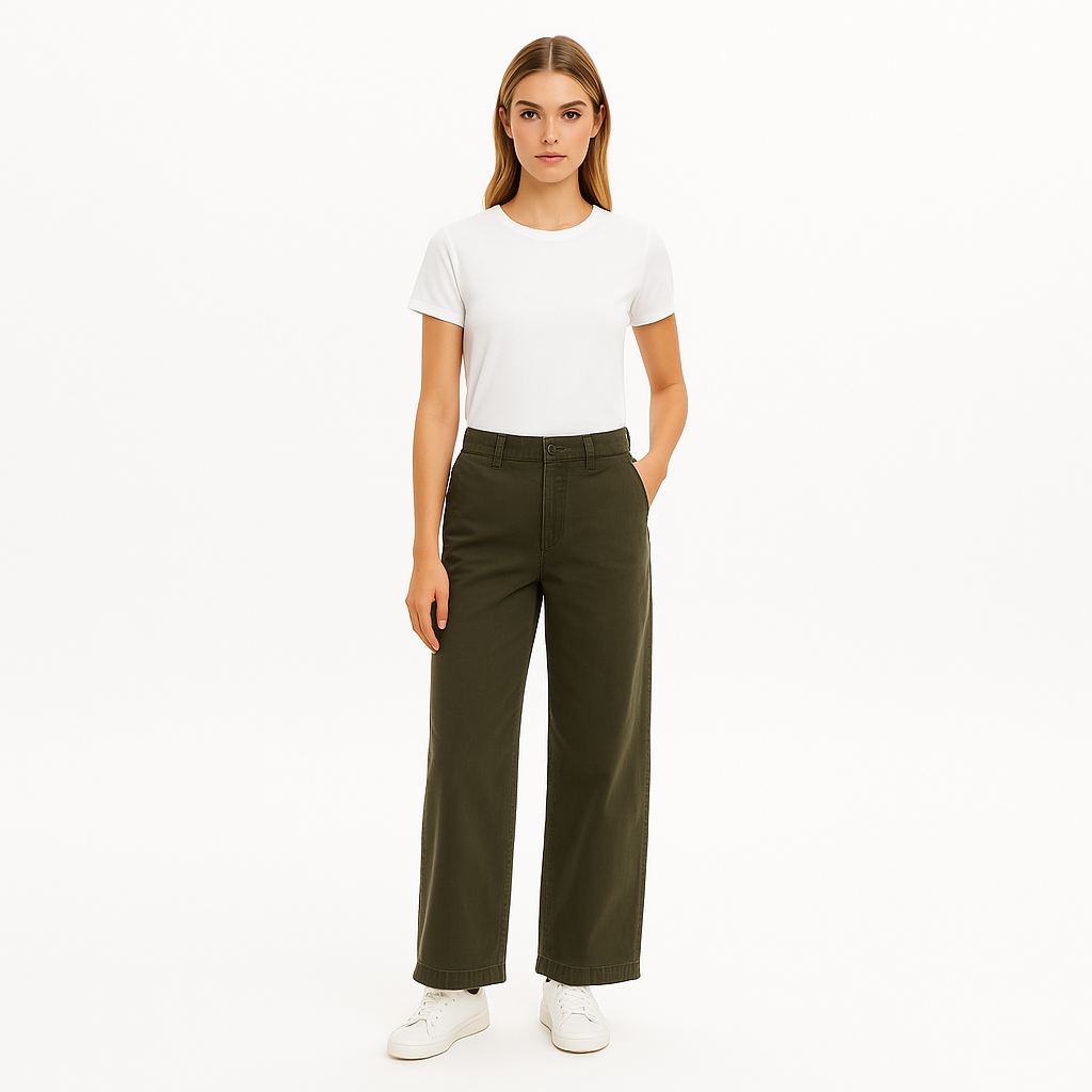 Pantalon Wide Leg Tomboy - Washed Tan