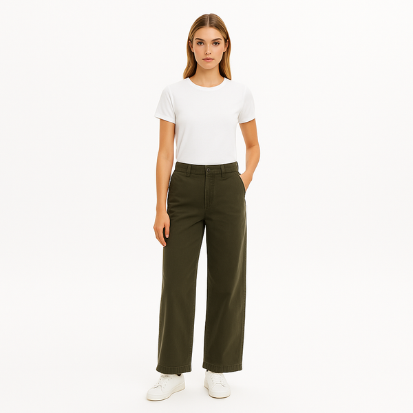 Pantalon Wide Leg Tomboy - Washed Tan