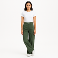 Pantalon Wide Leg Cargo - Poblano
