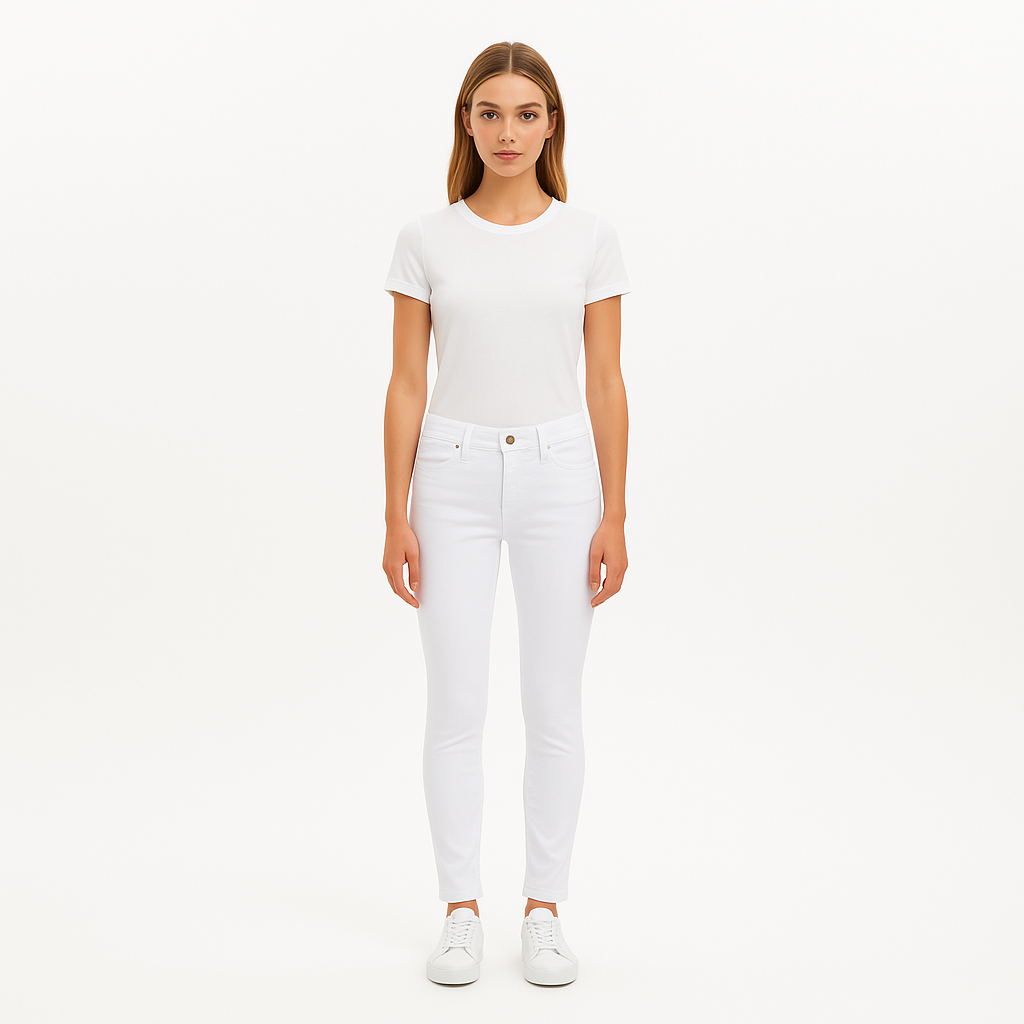 Pantalon Le Color Crop Jean - Blanc