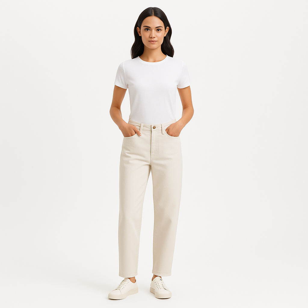 Pantalon Ultra High Rise Barrel - Bone