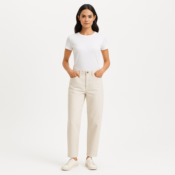 Pantalon Ultra High Rise Barrel - Bone