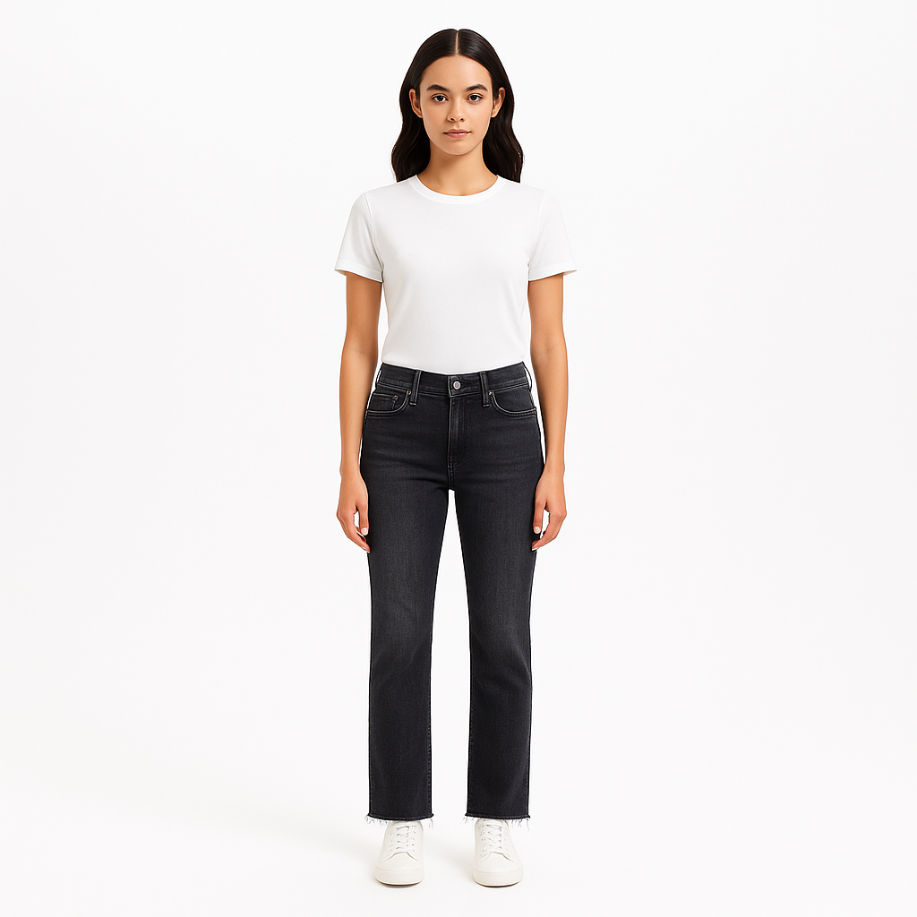 Pantalon Le High Straight Long - Claudius